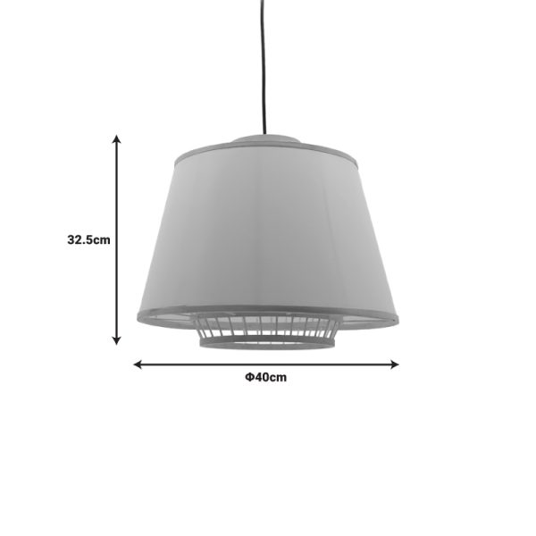 299 000032 2 3 Ceiling light Certy Inart E27 bamboo in natural color D50χ33cmBOHO CHIC > Luminaries