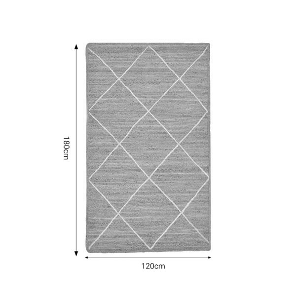 302 000008 2 2 Carpet Strike Inart beige-ecru jute 120x180x1cmBOHO CHIC > Decoratives