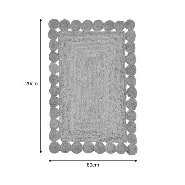 302 000010 2 9 Doze Inart carpet beige 100% jute 120x80x1cmBOHO CHIC > Decoratives