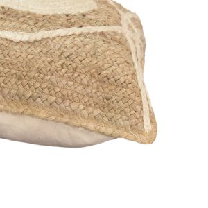 302 000017 2 2 Pillow Foliens Inart natural-ecru 100% jute 45x45x2.5cmBOHO CHIC > Decoratives