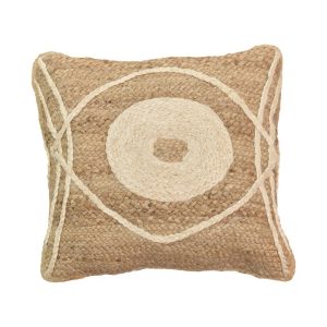 302 000017 4 Pillow Foliens Inart natural-ecru 100% jute 45x45x2.5cmBOHO CHIC > Decoratives