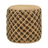 302 000022 14 Garden armchair Hadrian pakoworld rattan brown-textilene beige 57x70x85cmBOHO CHIC > Chairs and Armchairs