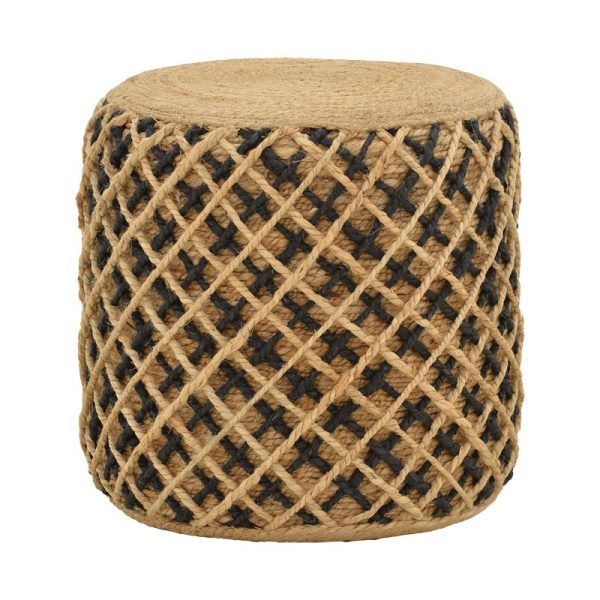302 000022 14 Stool Nelly Inart natural 100% jute 40x40x40cmBOHO CHIC > Stools