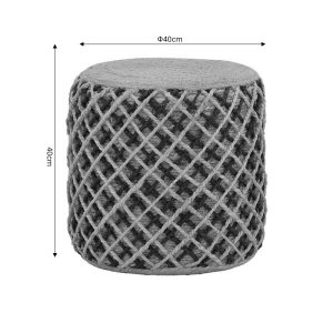 302 000022 3 12 Stool Nelly Inart natural 100% jute 40x40x40cmBOHO CHIC > Stools