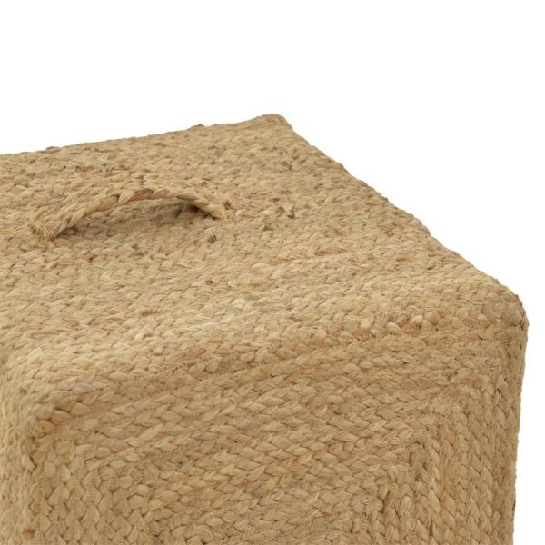 302 000025 2 3 Stool Tresa Inart natural 100% jute 40x40x40cmBOHO CHIC > Stools