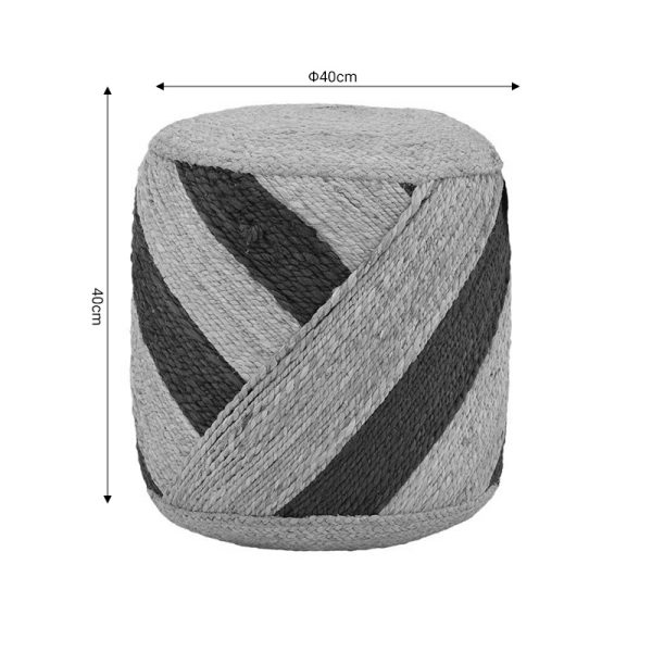 302 000026 4 8 Stool Relous Inart natural 100% jute 40x40x40cmBOHO CHIC > Stools