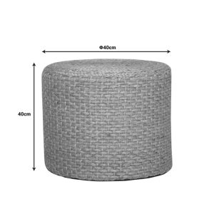 302 000034 2 2 Axar Inart jute stool in natural shade D40x40cmBOHO CHIC > Stools