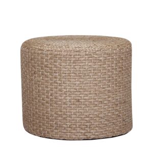 302 000034 3 Axar Inart jute stool in natural shade D40x40cmBOHO CHIC > Stools