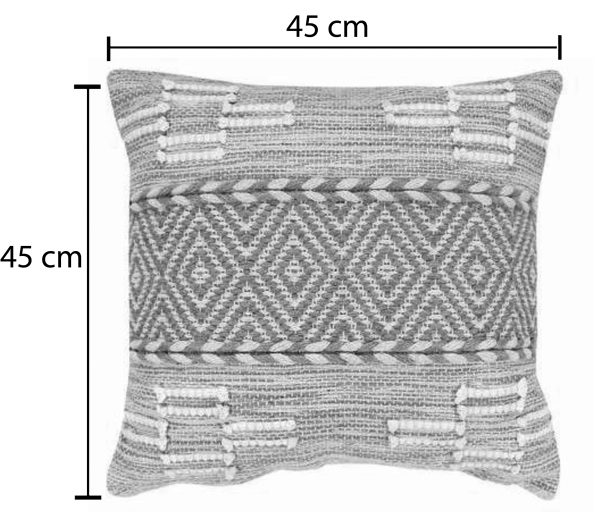 302 000046 2 4 scaled Mitto Inart jute-cotton cushion in beige-white shade 45x45x2cmDecoration > Decorations