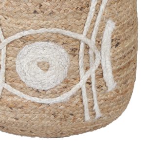 302 000047 2 1 Bono Inart jute pouf stool in natural shade F40x45cmBOHO CHIC > Stools