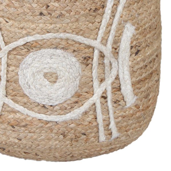 302 000047 2 1 Bono Inart jute pouf stool in natural shade F40x45cmBOHO CHIC > Stools