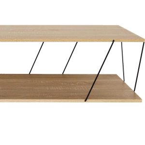 304 000001 2 2 Coffee table Tars pakoworld oak-black 120z48z30cmSPRING OFFERS