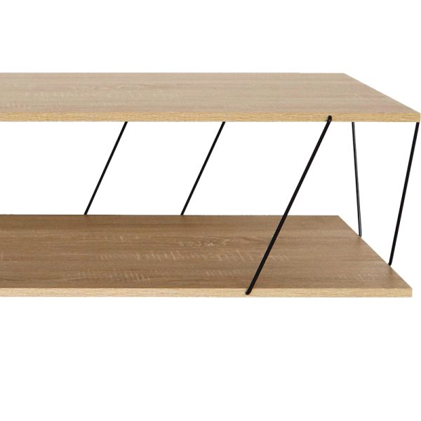 304 000001 2 2 Coffee table Tars pakoworld oak-black 120z48z30cmSPRING OFFERS