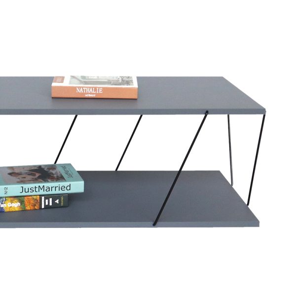 304 000002 2 6 Coffee table Tars pakoworld grey-black 120z48z30cmSPRING OFFERS