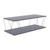 304 000002 8 Work desk professional left corner Denith pakoworld charcoal-walnut 220x180x75cmSPRING OFFERS