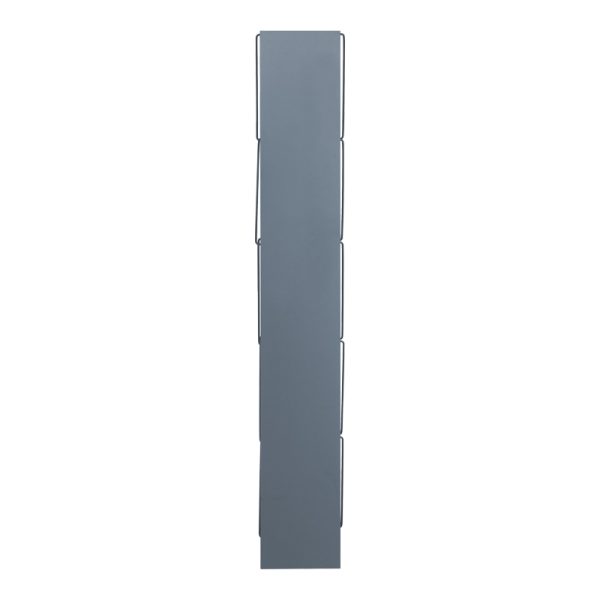 304 000006 2 8 Bookcase Tars pakoworld grey-black 60x24x146.5cmSPRING OFFERS
