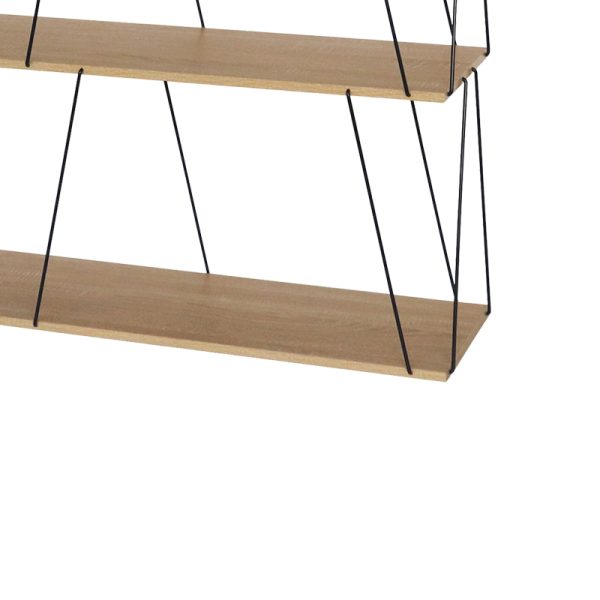 304 000007 2 2 Side table-shelf Tars pakoworld oak-black 120x30x9.cmSPRING OFFERS