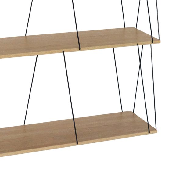304 000011 2 3 Side table-shelf Tars pakoworld oak-black 80x30x69.2cmSPRING OFFERS