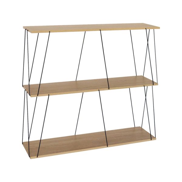 304 000011 5 Side table-shelf Tars pakoworld oak-black 80x30x69.2cmSPRING OFFERS