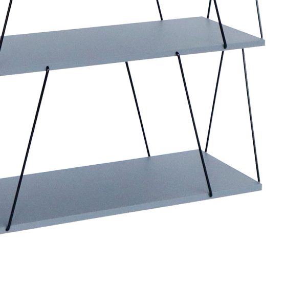 304 000012 2 2 Side table-shelf Tars pakoworld grey-black 80x30x69.2cmSPRING OFFERS