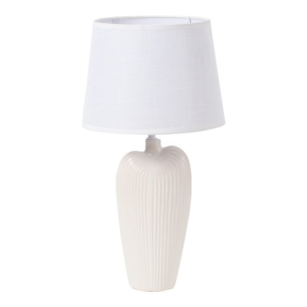 306 000003 3 Table lamp Slein Inart E27 white-beige ceramic-metal D30x54.5cmLighting > Table