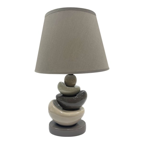 306 000005 2 Table lamp Hethen Inart E27 coffee ceramic-metal D30x43.5cmSPRING OFFERS