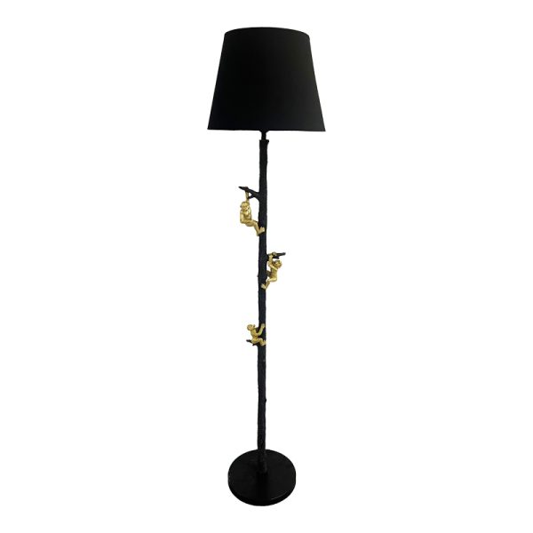 306 000017 3 Floor lamp Zacro Inart E27 black-gold metal D37x164.5cmSPRING OFFERS