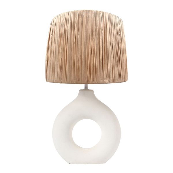306 000018 3 Table lamp Holi Inart E27 white-natural ceramic-metal D28x47cmSPRING OFFERS