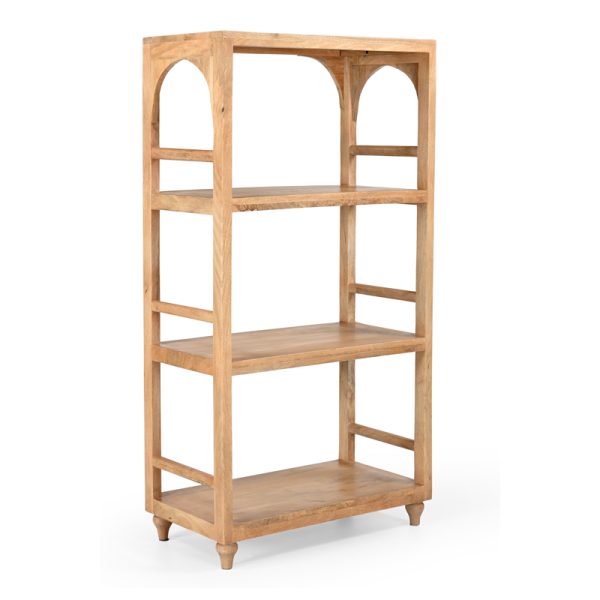307 000002 9 Novel Inart bookcase solid acacia wood 66x35.5x127cmBOHO CHIC > Other Furnishings