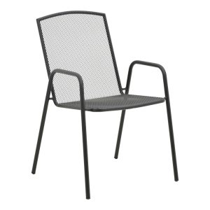 308 000001 8 Armchair Pomedon pakoworld stackable black metal 56x64x87cmOutdoor furniture > Garden armchairs