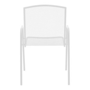 308 000002 4 2 Armchair Pomedon pakoworld stackable white metal 56x64x87cmOutdoor furniture > Garden armchairs