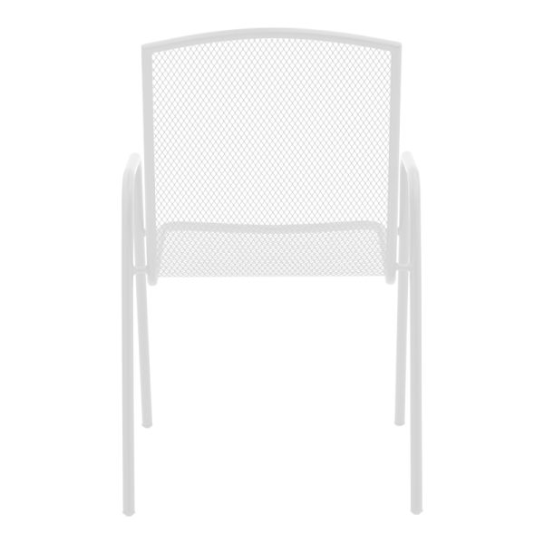 308 000002 4 2 Armchair Pomedon pakoworld stackable white metal 56x64x87cmOutdoor furniture > Garden armchairs