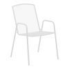 308 000002 5 Tarete pakoworld stackable armchair white metal 55x64x86.5cmOutdoor furniture > Garden armchairs
