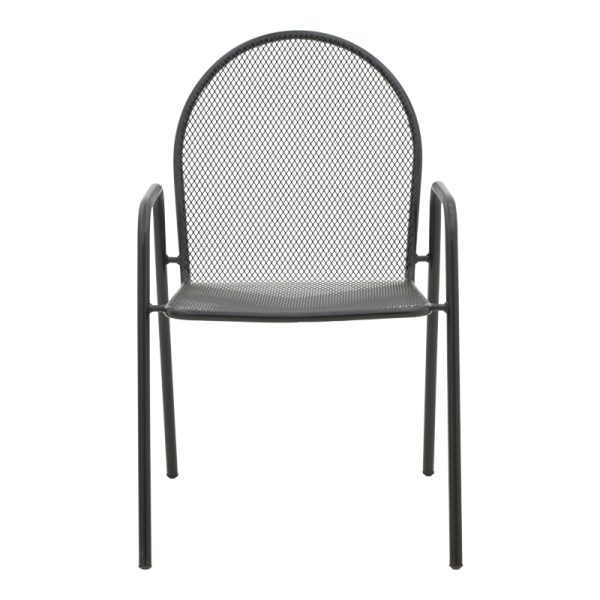 308 000003 3 2 Tarete pakoworld stackable armchair black metal 55x64x86.5cmOutdoor furniture > Garden armchairs