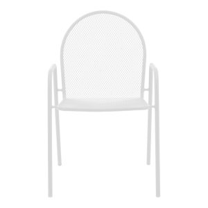 308 000004 3 2 Tarete pakoworld stackable armchair white metal 55x64x86.5cmOutdoor furniture > Garden armchairs