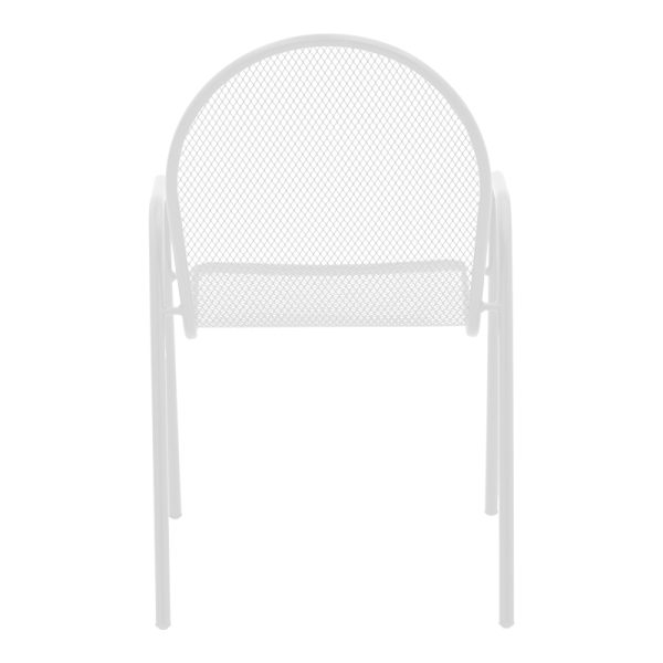 308 000004 4 2 Tarete pakoworld stackable armchair white metal 55x64x86.5cmOutdoor furniture > Garden armchairs