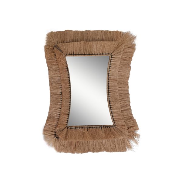 309 000005 3 Mirror Amlont Inart natural grass 70x2x20cmBOHO CHIC > Decoratives