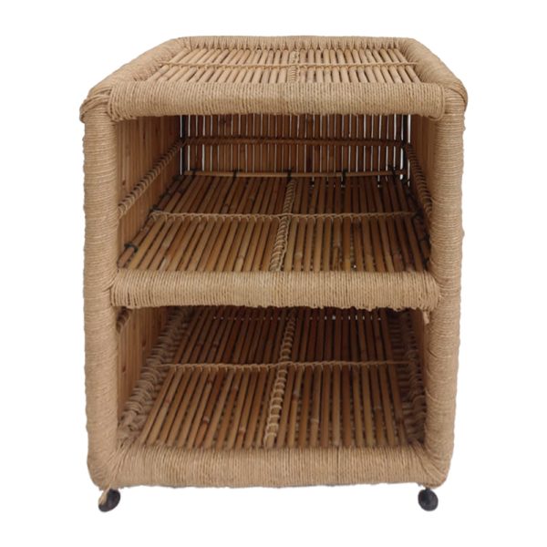 309 000006 2 Bedside table Nolo Inart natural bamboo 42x32x51cmBOHO CHIC > Other Furnishings