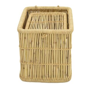 309 000013 2 2 Laundry basket Dremia Inart 2 pieces set natural bambooBOHO CHIC > Other Furnishings