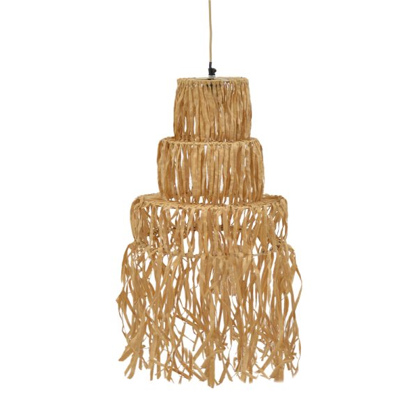 311 000003 4 Ceiling lamp Nairan Inart E27 natural D30x125cmBOHO CHIC > Luminaries