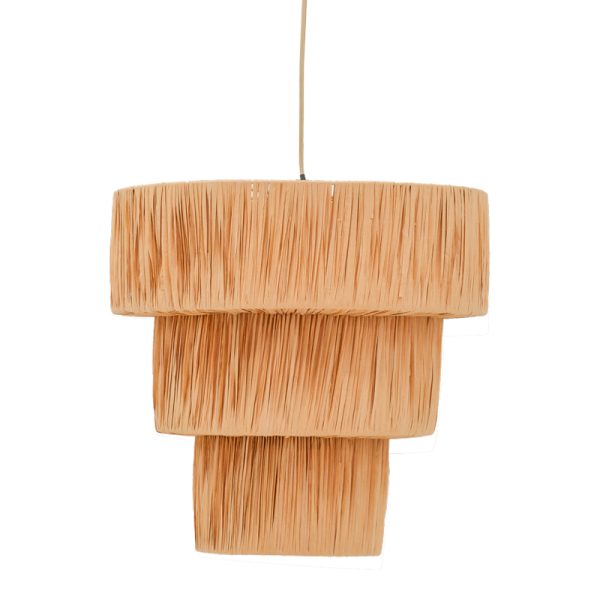 311 000004 4 Ceiling lamp Bombe Inart E27 natural D40x120cmBOHO CHIC > Luminaries