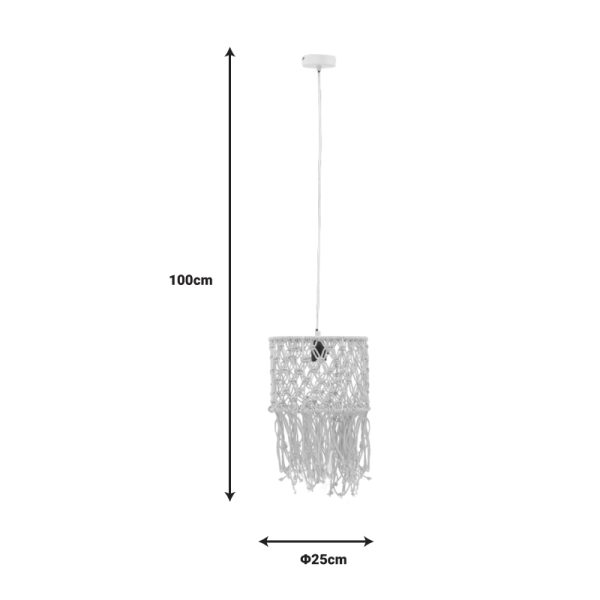 311 000007 3 2 Ceiling lamp Zelian Inart E27 natural Φ25x100cmBOHO CHIC > Luminaries