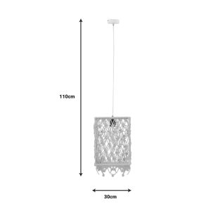 311 000008 4 2 Ceiling lamp Maton Inart E27 natural 30x22x110cmBOHO CHIC > Luminaries