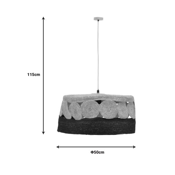 311 000015 3 2 Ceiling lamp Ormen Inart E27 natural Φ50x115cmBOHO CHIC > Luminaries