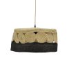 311 000015 4 Boher Inart seagrass ceiling lamp in natural shade Φ33x76cmBOHO CHIC > Luminaries
