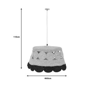 311 000017 4 2 Ceiling lamp Lozir Inart E27 natural D60x110cmBOHO CHIC > Luminaries