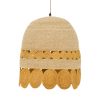 311 000018 5 Boher Inart seagrass ceiling lamp in natural shade Φ33x76cmBOHO CHIC > Luminaries