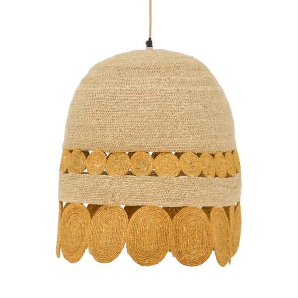 311 000018 5 Ceiling lamp Amide Inart E27 natural D50x125cmBOHO CHIC > Luminaries