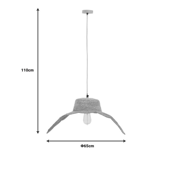 311 000020 3 2 Ceiling lamp Jarua Inart E27 natural Φ65x110cmBOHO CHIC > Luminaries