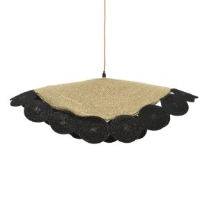 311 000021 6 Ceiling lamp Kono Inart natural-black D70x100cmBOHO CHIC > Luminaries